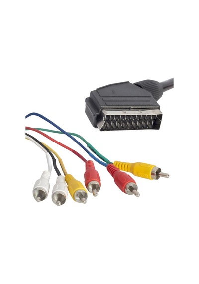 Scart To 6 Rca Stereo Kablo 1.5 Metre - Tv, Dvd, Receiver Uyumlu