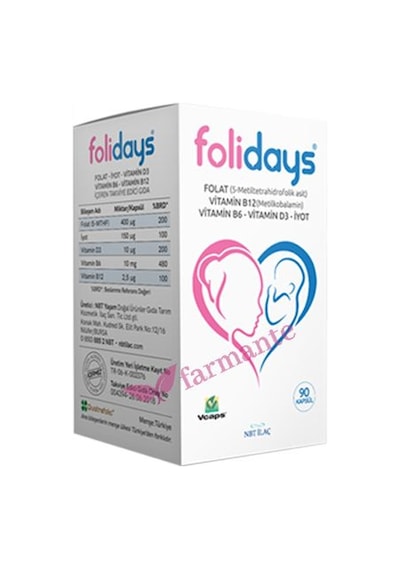 Nbt Life Folidays 90 Kapsül Besin Ekstre Içeren Gıda Takviyesi