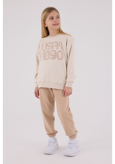 U.S. Polo Assn. U.s. Polo Assn Kız Çocuk Krem Eşofman Takımı Us2311-c-v2 KREM