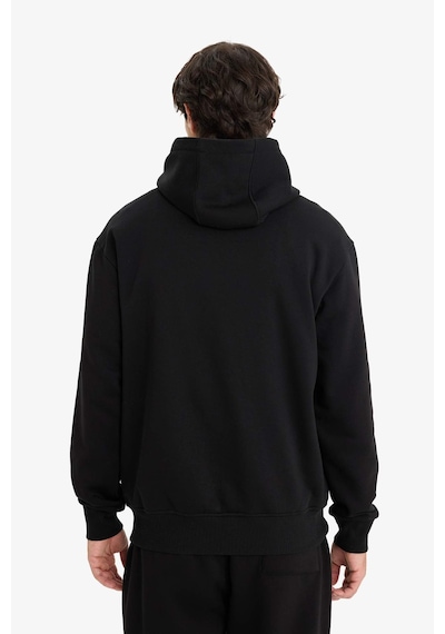 Defacto Regular Fit Kapüşonlu Basic Düz Sweatshirt X8283az25aubk81 Siyah
