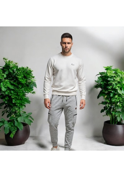 Erkek Kargo Jogger Pantolon Gri