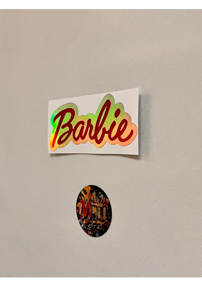 Barbie Sticker Jdm Araba-motosiklet Cam Etiket Baskes Hologram Sticker 9x4cm Çok Renkli