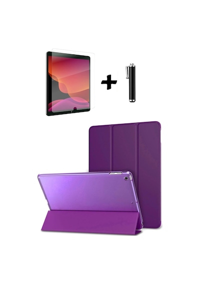 Apple Uyumlu iPad 8. Ve 9. Nesil 10.2 Inç Tablet Kılıfı Ekran Koruyucu Dokunmatik Kalem Seti Kılıf