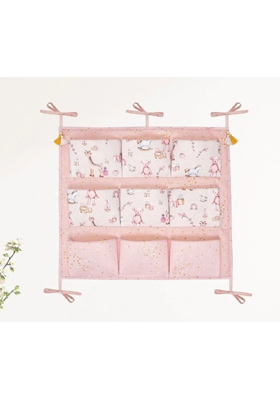 Ers Baby 9 Cepli Bağlamalı Beşik Kenarı Düzenleyici Pembe