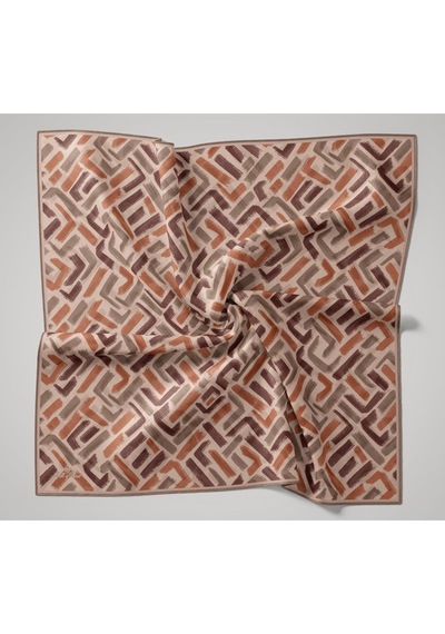 Silk Home Soft Eşarp 73096-15 Pudra, Turuncu, Koyu Vizon, Bordo