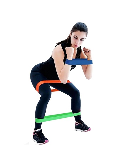 Pilates Direnç Lastiği Seti 5 Adet Açık Bej