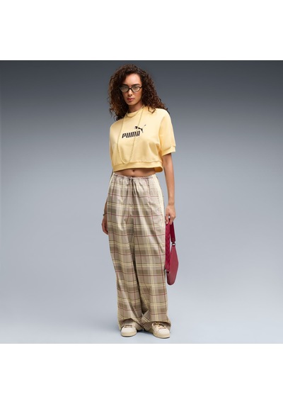 Puma T7 Tartan Kadın Bej Eşofman Altı 636629-81 Krem