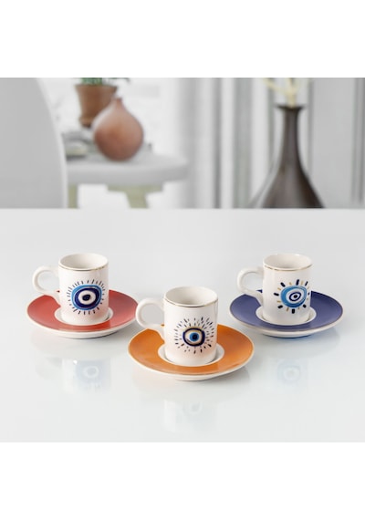 Güral Camelia 12 Parça 6 Kişilik Kahve Takımı 6705 Nazar 5656590