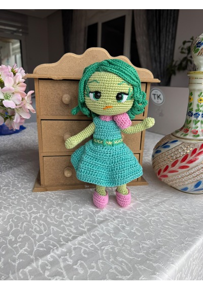 Dısgust Insıde Out Tiksinti Amigurumi Oyuncak 24 Cm 010