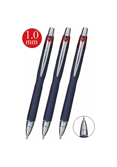 Kırmızı Jel Uçlu Pilot Kalem 3 Adet Uniball Jetstream Sxn-210 1.0 Mm Basmalı Pilot Kalem Roller Uçlu Likit Mürekkepli