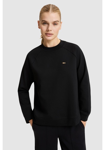 U.S. Polo Assn. Kadın Siyah Bisiklet Yaka Basic Sweatshirt 50328980-vr046