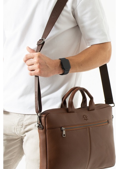 Westpolo Vegan Deri Unisex Laptop, Evrak Çantası - 6063 Taba