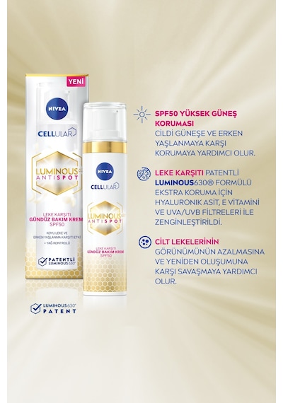 Nivea Luminous SPF 50 Leke Karşıtı Gündüz Bakım Kremi 40 ML