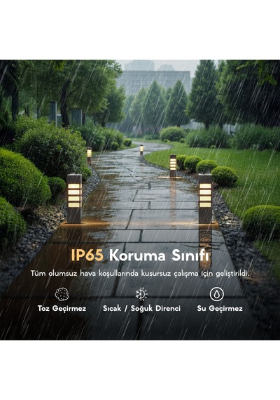 FoneLight Vilorita 35 cm LED Bahçe Set Üstü Aydınlatma Antrasit Alüminyum IP65 Peyzaj Yürüyüş Yolu Bahçe Lambası 3000K