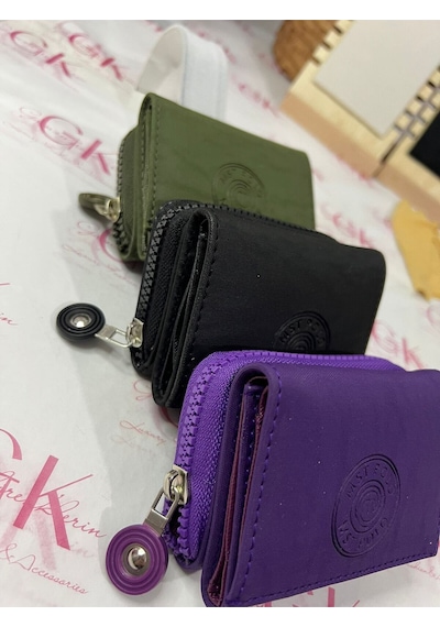 Gk Gamzelirenklerim Luxury Fashıon&accessorıes Krinkıl Mini Cüzdan Haki