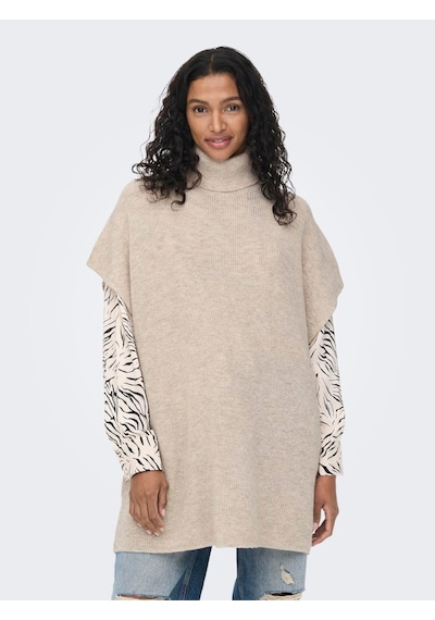 Only Onlparıs Lıfe Loose Highn Wool Vest Knt Kadın Gri Kazak - 15268869 Gri
