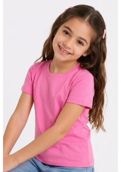 Kiagu Pembe Kısa Kol Basic T-shirt- Terletmeyen Esnek Kumaş Pamuklu Mevsimlik Pembe Kısakol Kız Çocuk Tsort Pembe Kiagu Pembe Kısa Kol Basic T-shirt- Terletmeyen Esnek Kumaş Pamuklu Mevsimlik Pembe Kısakol Kız Çocuk Tsort Pembe