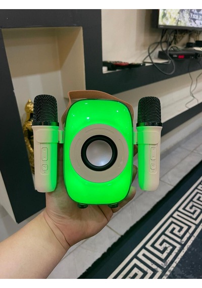 K31 Bluetoothlu Işıklı Mikrofonlu Hem Karaoke Hemde Hoparlör Bir Arada