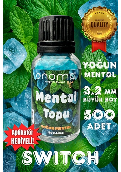 Premium Mentol Topu Switch Aroma Kapsülleri Yoğun Mentol Ice Mint 500 Adet Mavi
