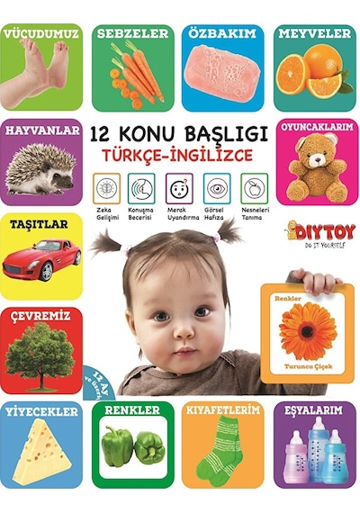 Dıy Toy İlk 100 Sözcük Flash Kart 2 Adet