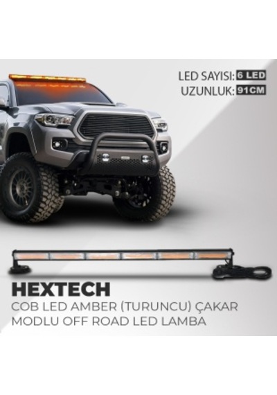 Hextech 60w Turuncu 91cm 17 Farklı Yanış Modlu 6 Cob Led Off Road