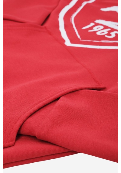 Arma Baskılı Kapüşonlu Çocuk Sweat Kırmızı