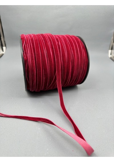 Paşateks- 1 Cm Düz Kadife-5 Metre Bordo