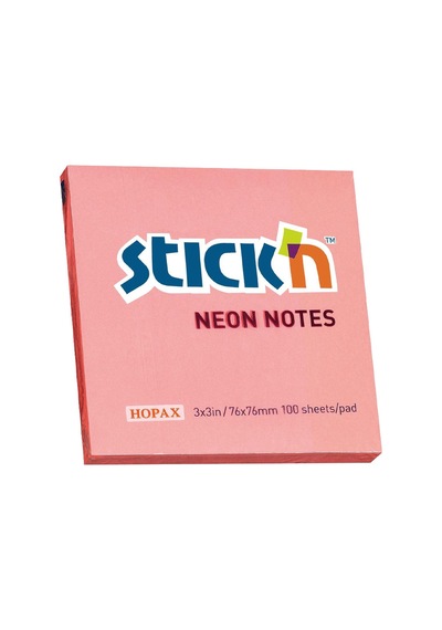 Gıpta Stick'n 76x76mm Yapışkanlı Not Kağıdı Neon Pembe 21166