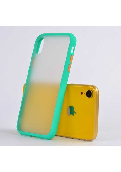 Apple Uyumlu iPhone XR 6.1 Kılıf Zore Fri Mat Yüzey Renkli Kenar Kılıf
