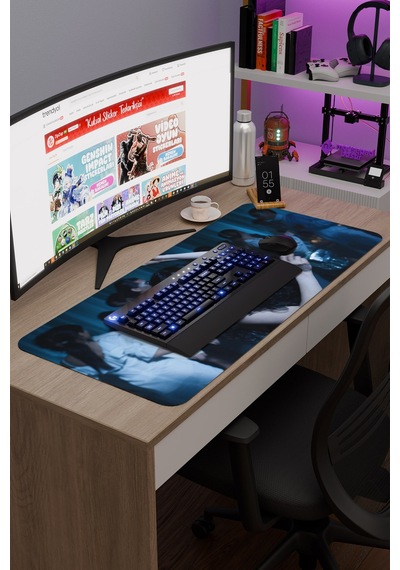 Wednesday 2 V3 90x40 Xxl Gaming Kauçuk Kaymaz Taban Mouse Pad Fare Altlığı