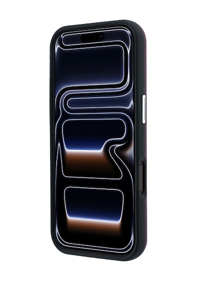 Apple Uyumlu iPhone 18 Pro Uyumlu Kılıf Bmw Lisanslı M-safe Özellikli Ortalı Sıcak Damga Logolu Deri Kapak Bordo