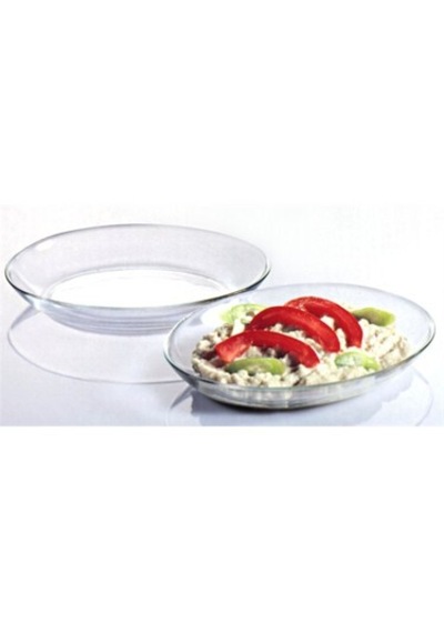 Modern Cam Sunum Tabağı Meyve & Salata Şeffaf