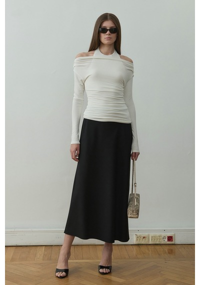 Suud Collection Ekru Emy İkili Bluz