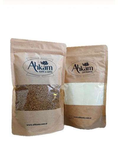 Ahkam Coffee Gold Granül Kahve 1 Adet 200 Gr'lık / Süt Tozu 1 Adet 400 Gr'lık Çözünebilir