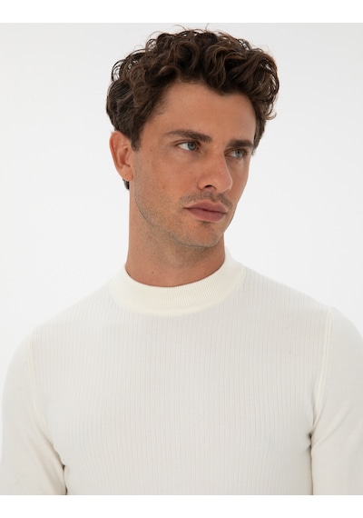 Pierre Cardin Erkek Ekru Kazak /triko 50315728-vr019 Ekru