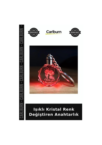 Işıklı Kristal Renk Değiştiren Anahtarlık Çiftler İçin Günlük Kullanım Tarz Obje