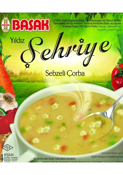 Başak Çorba Yıldız Şehriyeli Sebze 12 x 70 G
