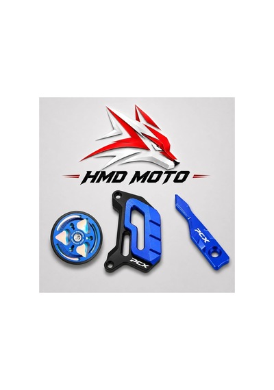 Honda Pcx Mavi Renk Abs Sensör Koruyucu, Kaliper Koruyucu, Reflektör Üçlü Set