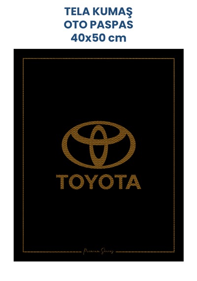 Tela Kumaş Suya Dayanıklı 40x50cm Toyota 50 Adet Oto Paspas Siyah