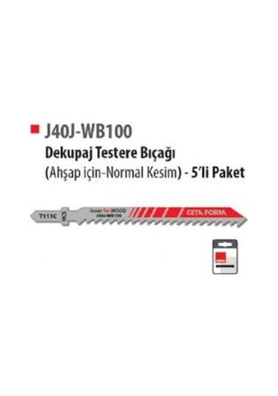 Ceta Form J40J-Wb100 Dekupaj Testere Bıçağı Ahşap Için Normal Ke