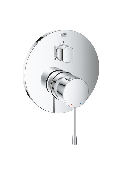 Grohe Essence 24169001 3 Yollu Yön Değiştiricili Tek Kollu Banyo Bataryası Gümüş