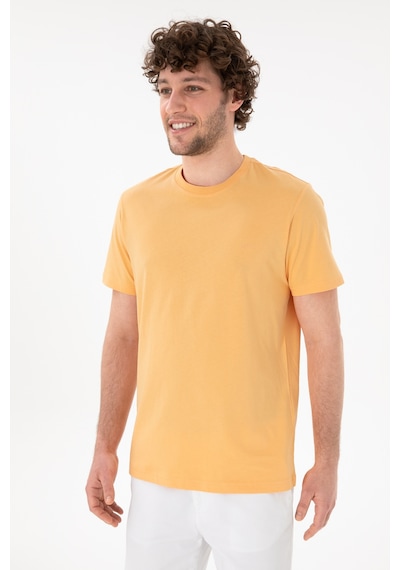 U.S. Polo Assn. Erkek Regular Fit Bisiklet Yaka Turuncu Basic Tişört 50305928-VR202 U.S. Polo Assn. Erkek Regular Fit Bisiklet Yaka Turuncu Basic Tişört 50305928-VR202