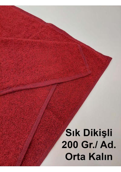 12'li Bordo Kuaför Berber Havlusu 50 x 90 CM Profesyonel Saç Kurutma Havlusu Ekonomik Set