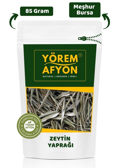 Yörem Afyon Bursa Gemlik Yöresinden Doğal Dal Kurusu Zeytin Yaprağı, Ölümsüz Ağaç Yaprağı Olea Europaea 85gr