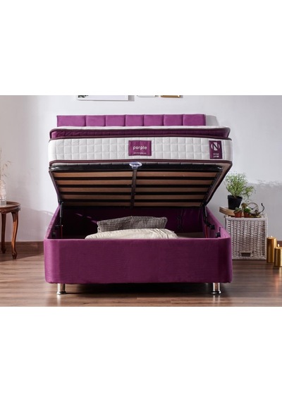 Nironyatak Niron Purple Baza Ve Başlık Seti 120X200 Cm Tek Kişilik Sandıklı