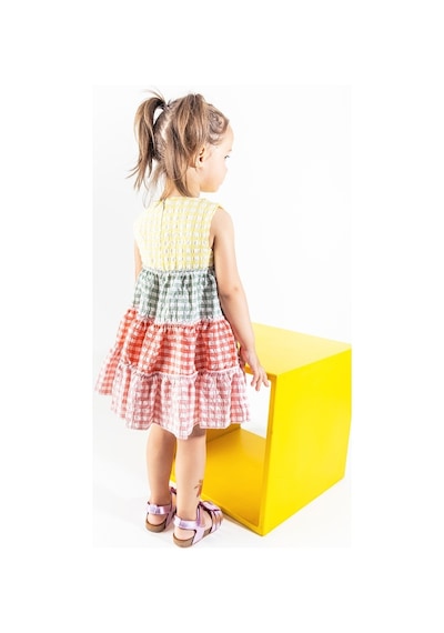 Baby&Kids Pötikare Desenli Renkli Yazlık Kız Bebek/Çocuk Elbise