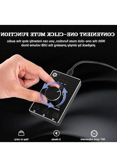 Usb Ses Kontrol Düğmesi - Tek Tıkla Sessiz İşlevli