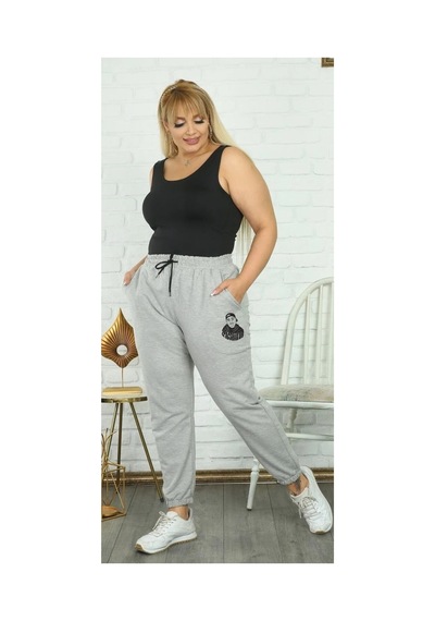 Blackjack Giyim Blackjackgiyim Erkek Siyah Slim Fit Jogger Eşofman Altı Gri