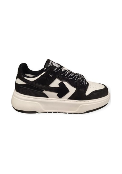 Fourty Four Degree 21049 Hafif Erkek Sneaker Ayakkabı Siyah - Beyaz