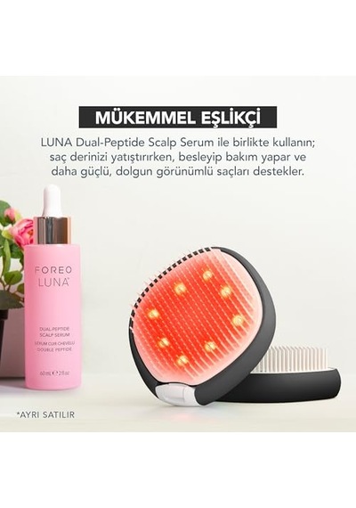 Foreo Flıp Play Advanced Led Saç Fırçası Kırmızı, Mavi Ve Yeşil Işık Modlarına Sahip 3 Ü 1 Arada Bakım Aracı, Sağlıklı Görünen Saç Ve Saç Derisini Destekler - Midnight Magic